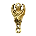 Vintage gold bat pendant with dual rings for DIY jewelry making and keychains - Bat (20097)