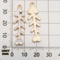 White enamel fishbone alloy pendant with gold plating for DIY jewelry making - White Fish Bone
