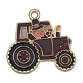 Colgante de tractor de dibujos animados con calabaza y sombrero de peregrino para llaveros - 1 Adorno de Hombre Calabaza (19324)