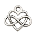 Ciondolo cuore infinito in argento antico per collane e bracciali fai-da-te - Ciondolo Cuore Infinito