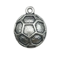 Ciondolo da calcio in lega argento antico per gioielli fai da te e collane - Forma di Calcio (15721)