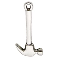 Pendentif marteau de charpentier argenté en métal poli pour création de bijoux - Marteau (8521)