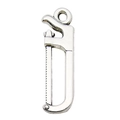 Pendentif scie à main en alliage argenté pour bijoux DIY et accessoires de porte-clés - Scie (8525)