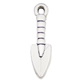 Pendentif pelle en métal argenté poli avec anneau rond pour la création de bijoux DIY - Pelle (8528)