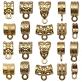 Goldene Legierungsperlen und Anhänger-Verbinder für DIY-Armbänder mit geschnitzten Details - Mix 20 Stk KC Gold Kautschuk