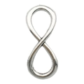 Polished silver infinity symbol connector pendant in antique silver alloy finish - Infinity Symbol Connector 31x13mm (5272)