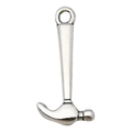 Pendentif marteau à panne fendue en alliage argenté pour bijoux DIY et porte-clés - Petit Marteau (11212)