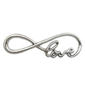 Silberner Infinity-Love-Anhänger aus Legierung für DIY-Schmuck und Bastelzubehör - Infinity Love Verbinder 39x13mm (6853)