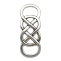 Antiksilberner Unendlichkeitssymbol-Verbinder Anhänger für DIY Schmuckherstellung Projekte - Doppeltes Unendlichkeitssymbol 33x13mm (6954)