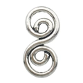 Antik-silberner Infinity-Wirbelverbinder aus Legierung für DIY-Schmuckherstellung - Duales Unendlichkeitssymbol 13x26mm (8041)