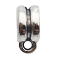 Bélière plaquée argent antique pour la création de bijoux colliers et bracelets - Style Vintage Tubulaire Large (8914)