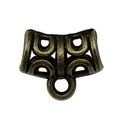 Bélière en alliage bronze antique avec motif géométrique pour la création de bijoux DIY - Bélière Géométrique Creuse (20665)