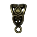 Bélière en alliage bronze antique avec motifs évidés pour la création de bijoux DIY - Bélière Larme à Volutes (20666)