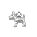 Antique silver alloy Scottish Terrier dog pendant charm for DIY jewelry and necklaces - Linework Terrier Style (9809)