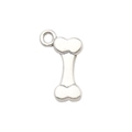 Silver antique dog bone alloy pendant with jump ring for DIY jewelry making - Dog Bone Style (9810)