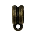 Perles coulissantes en alliage bronze antique avec crochet pour bijoux DIY et colliers - Bélière à Double Boucle (20671)