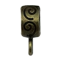 Perle spirale en alliage bronze antique avec boucle pour bijoux DIY et colliers - Bélière à Double Spirale (20672)