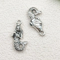 Vintage Tibetan silver mermaid and dolphin ocean theme charms for DIY jewelry crafts - Mermaid Style (5302)