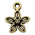 Antikgoldener Anhänger mit fünf Blütenblättern für DIY-Schmuck und Bastelarbeiten - Pflaumenblüten-Stil