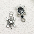Antique silver sea turtle alloy pendants for DIY jewelry and bracelet making - Turtle Style (10361)