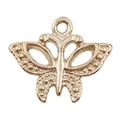 Pendentif papillon doré en alliage avec ailes ajourées pour création de bijoux DIY - Style Papillon (11618)