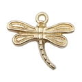 Pendentif libellule doré en métal pour la fabrication de bijoux DIY et colliers - Style de libellule (11625)