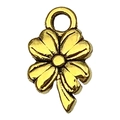 Goldener Kleeblatt-Metallanhänger für DIY-Schmuck, Armbänder und Halsketten - Vierblättriges Kleeblatt-Stil