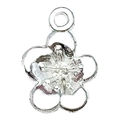 Silver plum blossom alloy pendant charm with closed loop for DIY jewelry making - Small Plum Blossom (20446)