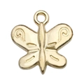 Pendentif papillon doré en alliage avec anneau pour création de bijoux DIY et colliers - Style Papillon (17705)