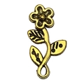 Antikgoldener Sonnenblumen-Anhänger für DIY-Schmuckherstellung im Vintage-Blumenstil - Langer Blumenstil
