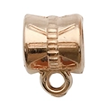 Rose gold jewelry bail connector with engraved gear patterns for DIY bracelets - 7x9mm Radiant Pattern Style (16169) / 1 Piece/Pack / Rose Gold