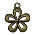 Antique bronze alloy five-petal flower charm pendant for DIY necklace and bracelet - Hollow Flower