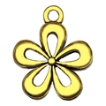 Polierter goldener Fünf-Blatt-Blumenanhänger für DIY-Schmuckherstellung und Ohrringe - Hollow Floral Style