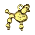 Golden alloy poodle dog charm pendant for DIY bracelets and jewelry accessories - Poodle Dog Style (20558)