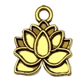 Goldener Lotublumen-Anhänger für DIY-Schmuckherstellung mit mehrlagigen Blütenblättern - Lotus-Anhänger-Stil