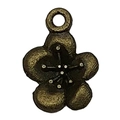 Antique bronze alloy five-petal flower pendant charm for DIY jewelry and necklaces - Small Plum Blossom