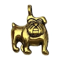 Golden vintage alloy bulldog charm pendant for DIY necklace and jewelry making - Pug Dog Style (20559)