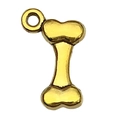 Golden vintage bone-shaped alloy charm for DIY bracelet and necklace jewelry making - Bone Style (20561)