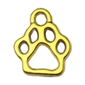 DIY golden alloy hollow paw print charm for cat and dog jewelry making accessories - Cat Paw (20592)