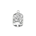 Colgante árbol de la vida rectangular plata antigua para creación de joyería DIY - Estilo Árbol de la Vida Cuadrado (9019)