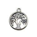 Colgante árbol de la vida plata antigua hueco para creación de joyas DIY accesorios - Estilo Árbol de la Vida (10398)