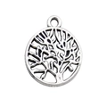 Colgante Árbol de la Vida calado en plata antigua para joyas DIY y manualidades - Estilo Árbol de la Vida (10419)