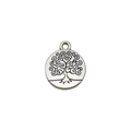 Colgante árbol de la vida plata antigua con ramas en espiral para joyería DIY - Estilo Árbol de la Vida Pequeño (11220)