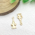 DIY gold wine bottle and glass charm pendants made of premium zinc alloy metal - 1pc Wine Bottle and Glass Charm
