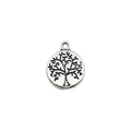 Colgante árbol de la vida en plata antigua y aleación metálica para bisutería DIY - Estilo Letra Semilla de la Vida (11654)