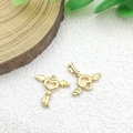 Golden heart wing charms for DIY jewelry making and keychain accessories in gold finish - 1pc Heart Wing Key Charm