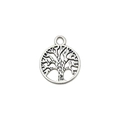 Colgante árbol de la vida de plata antigua en aleación para creación de joyas DIY - Estilo Árbol de la Vida (17328)