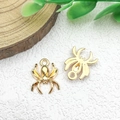 Golden spider alloy pendant for DIY jewelry with vibrant plating and top loop - 1pc Small Spider Charm