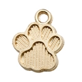 Pendentif patte de chat en alliage doré pour création de colliers et bijoux DIY - Empreinte de Patte Double Face(18328)