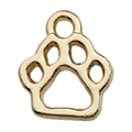 Pendentif patte de chat doré en alliage pour création de bijoux et bracelets - Style Petite Patte de Chat (18336)